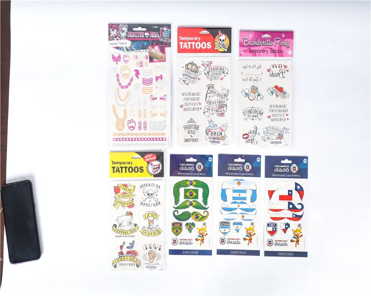 China Made Convenient Cool Customized Design Body Art Temporary Tattoo Washable Tattoos Sticker