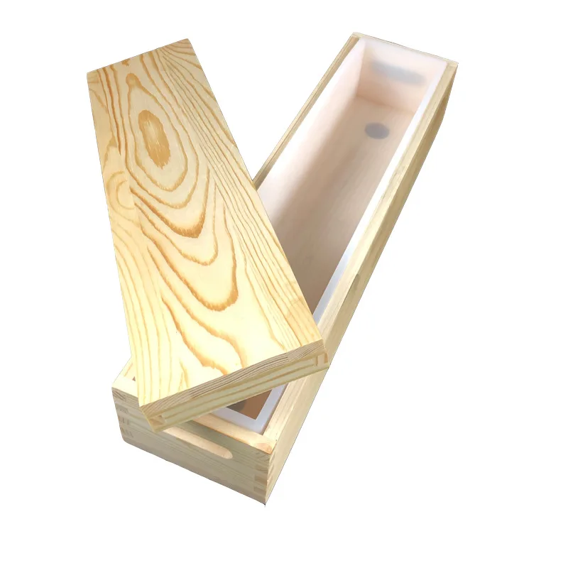 Homemade DIY Soap Making Supplies  5 Pound Extra Large 2200ml Rectangle  Silicone Soap Loaf Mold With Wooden Base And Lid