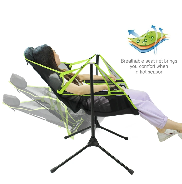 Качающийся сад рыбалка стул открытый кемпинг стул складные кресла-качалки