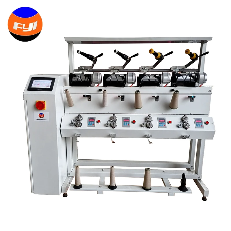 Grooved Drum yarn bobbin auto yarn winding coning cotton thread cone winding machine