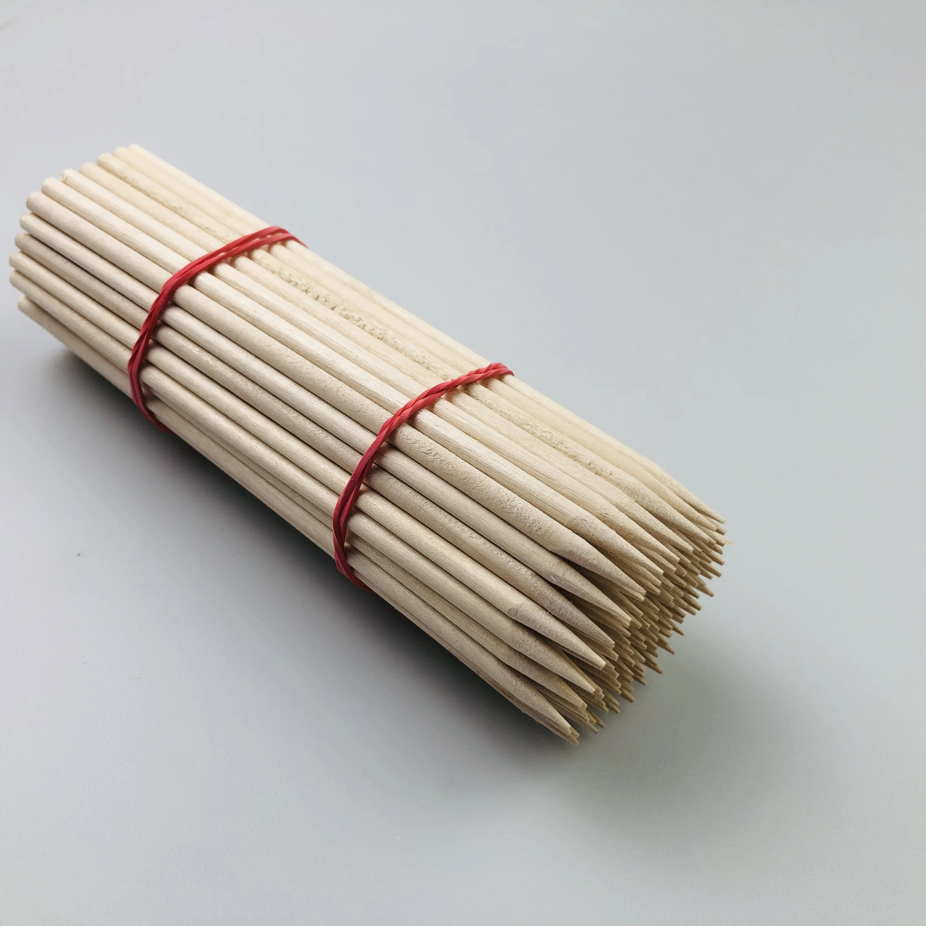 Wholesale Price barbecue Birch Wood Disposable 100 pcs Wooden BBQ Skewer