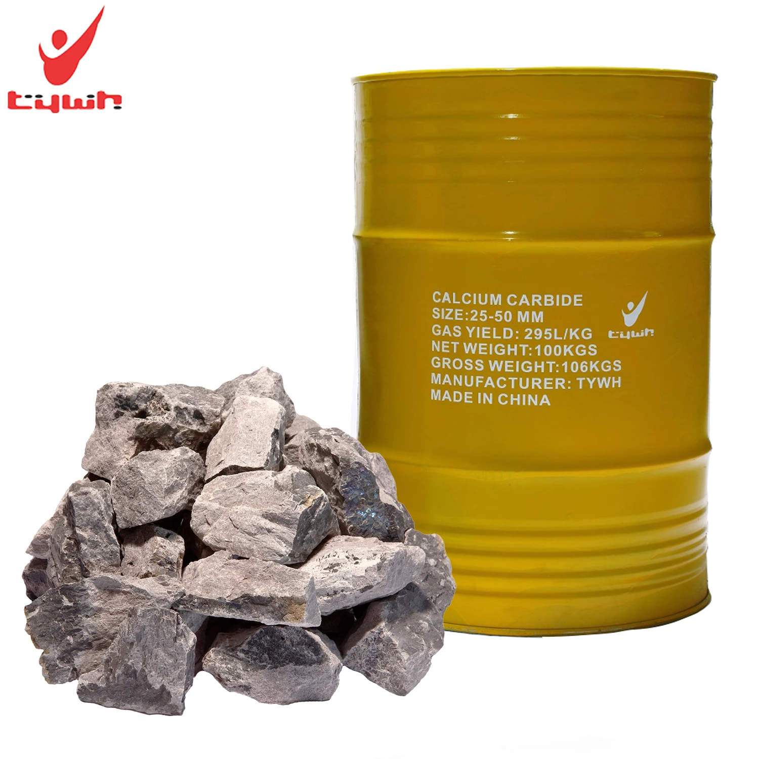 Factory Price 50/100Kg Drum Calcium Carbide For Producing High Quality Acetylene Gas Production 295Kg/L