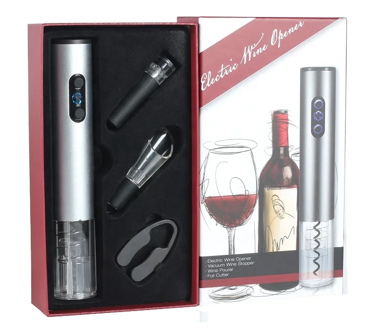 Amazon top seller Unique electric wine opener gift set factory wholesale promotional wine gadgets in gift box packing