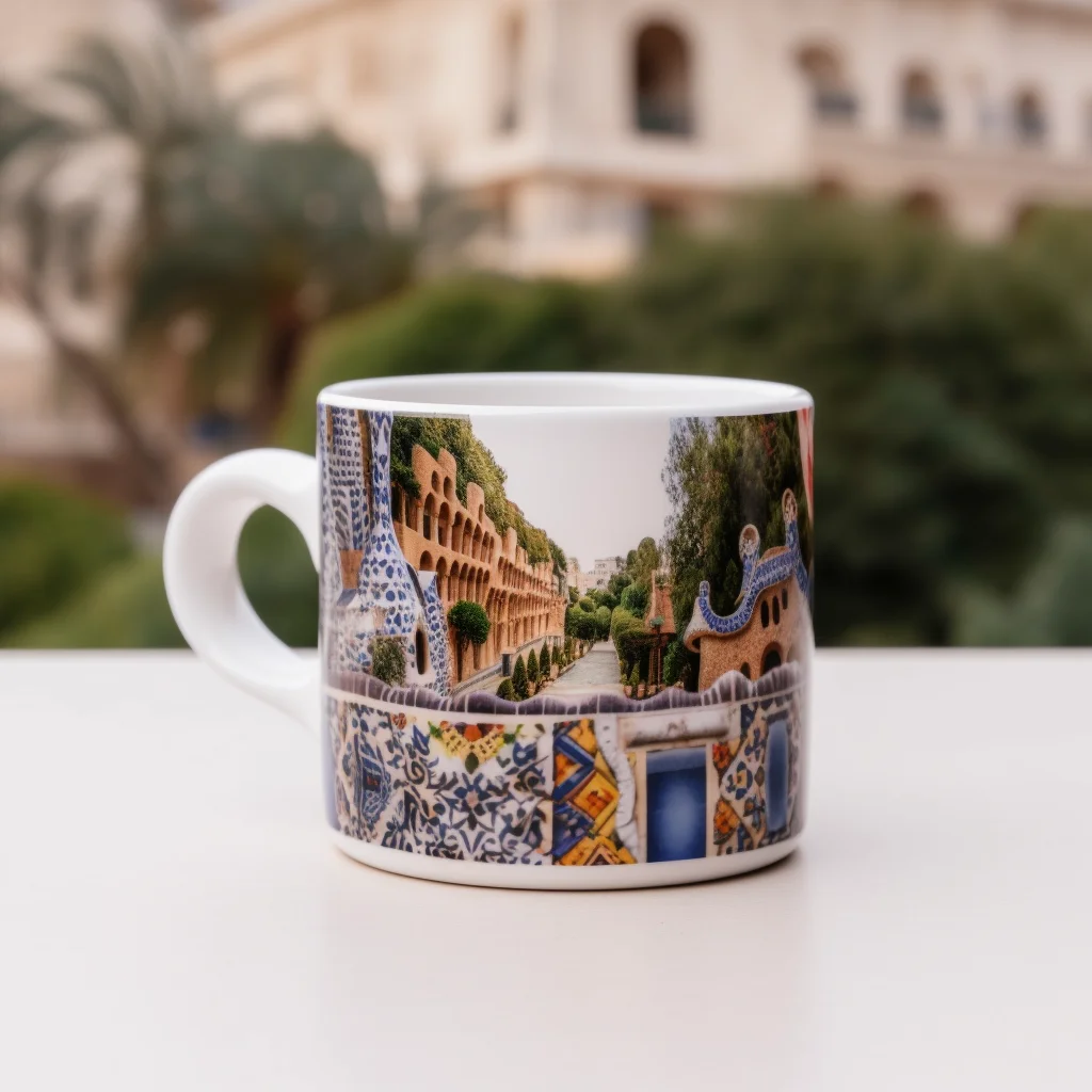Barcelona architecture souvenir mug Spain historic city ceramic coffee mug