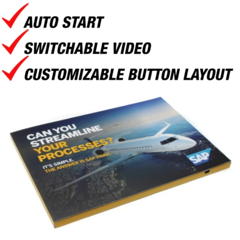 Самая продаваемая видео рекламная карта Батарея creativevideo брошюра 7 дюймов lcd HD экран цифровой открытка с образцами