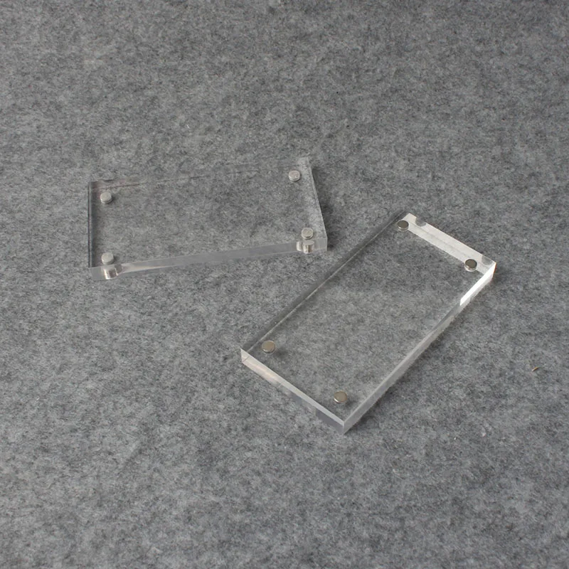 Двухсторонняя прозрачная акриловая магнитная фоторамка квадратная Прозрачная пластиковая для Токена