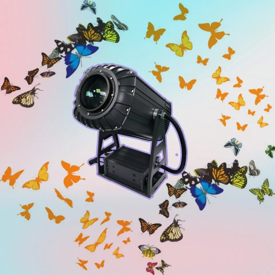 Christmas Snow Butterfly Cherry Outdoor IP65 600W Zoom Dynamic Floating Led Gobo Projector