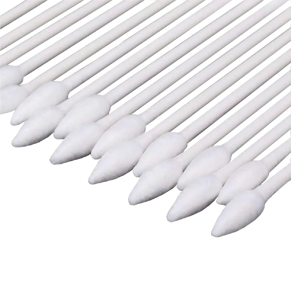 2024 whole sale 200 Pcs Medical Cotton Swab with Bamboo or Wooden Stick Cotton Bud in medical
