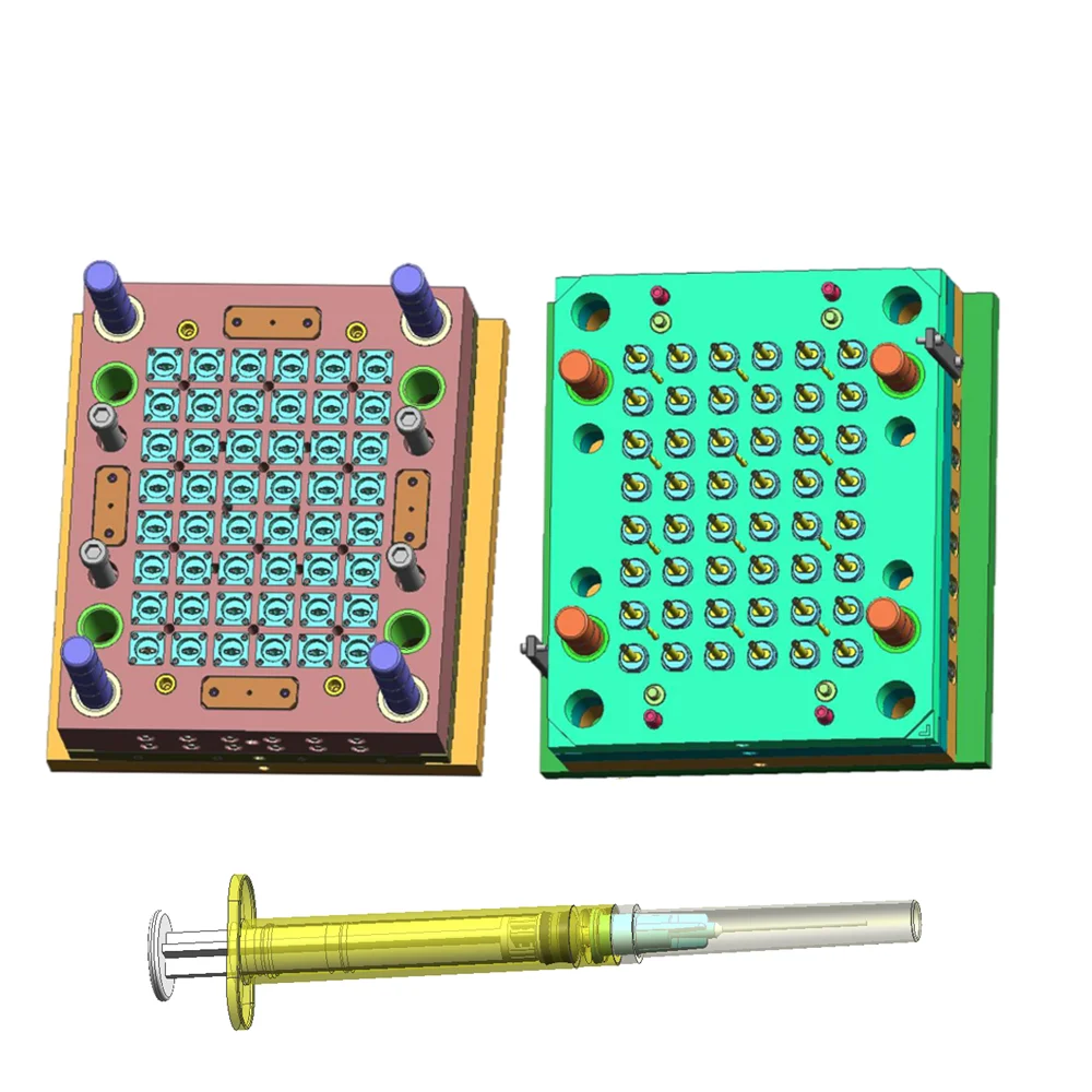 Cold Runner Auto Destroy AD Syringe Manufacturer Press Form Factory Injection Mold