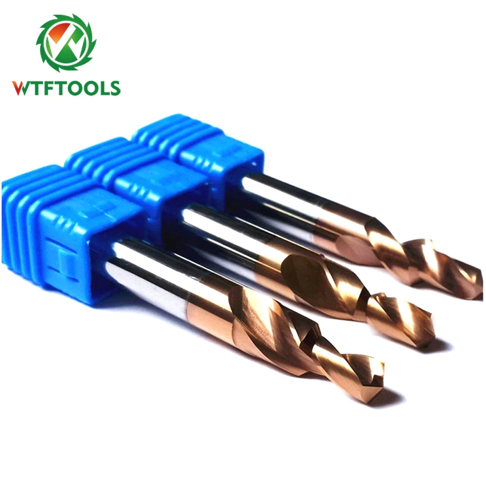 China Factory WTFTOOLS Tungsten Solid Carbide Step Drill Bits For High Hardness Metal