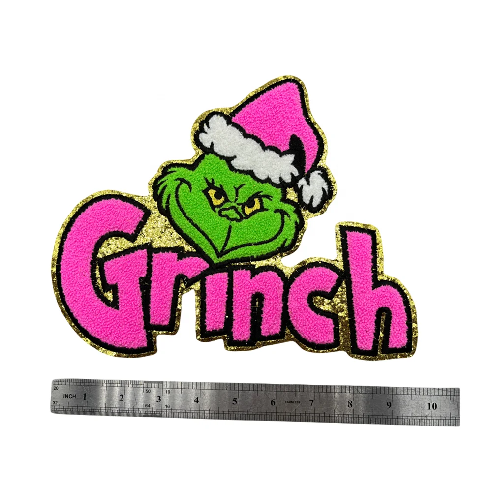 Wholesales Iron On Patches Custom Embroidery Mama Chenille patch Cartoon Custom Patch for T-shirt