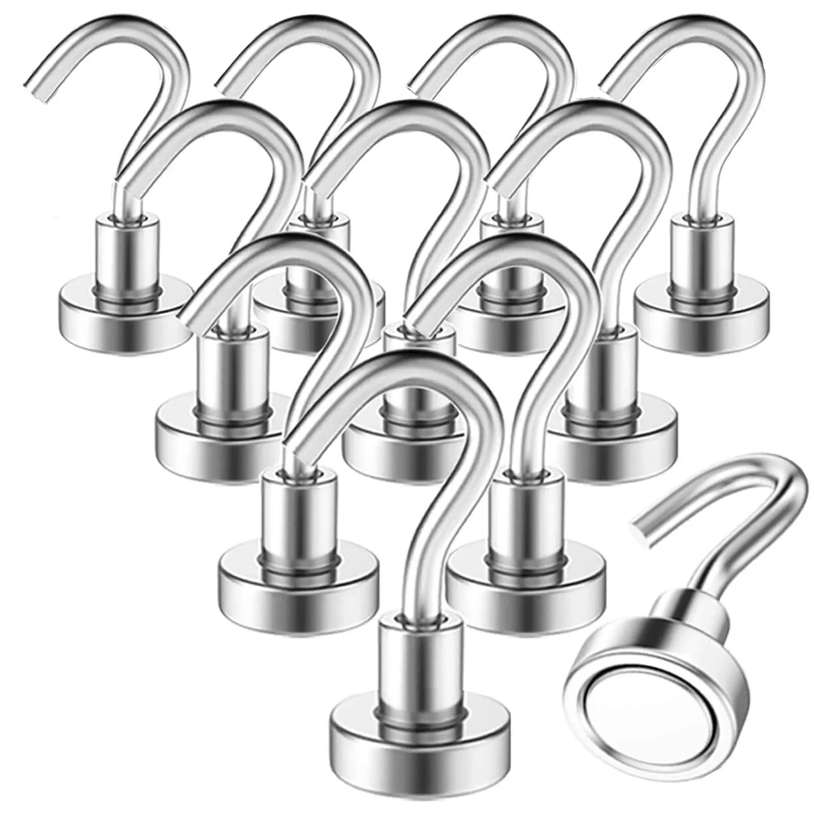 Magnetic Hooks 25lb Magnetic Hooks Cruise Heavy Duty,Strong Neodymium Magnet for Kitchen Fridge Classroom Office Metal surface