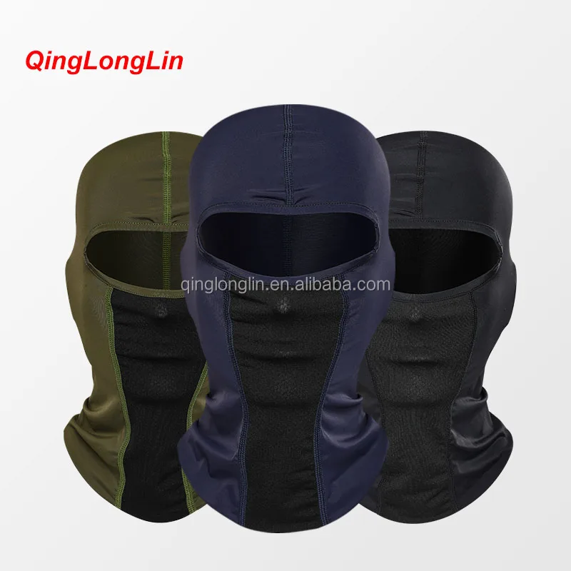 Qinglonglin Outdoor Sports Balaclava Motorcycle Cycling Full Face Mask Stitching fabric