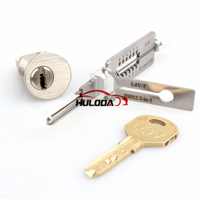 SS012 6 cut 2-in-1 Locksmith Tools for Home lock used for L4V-T