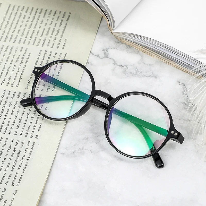  Vintage Optical Eyeglasses Environmental Frames Fashion Glasses Myopia Prescription Round