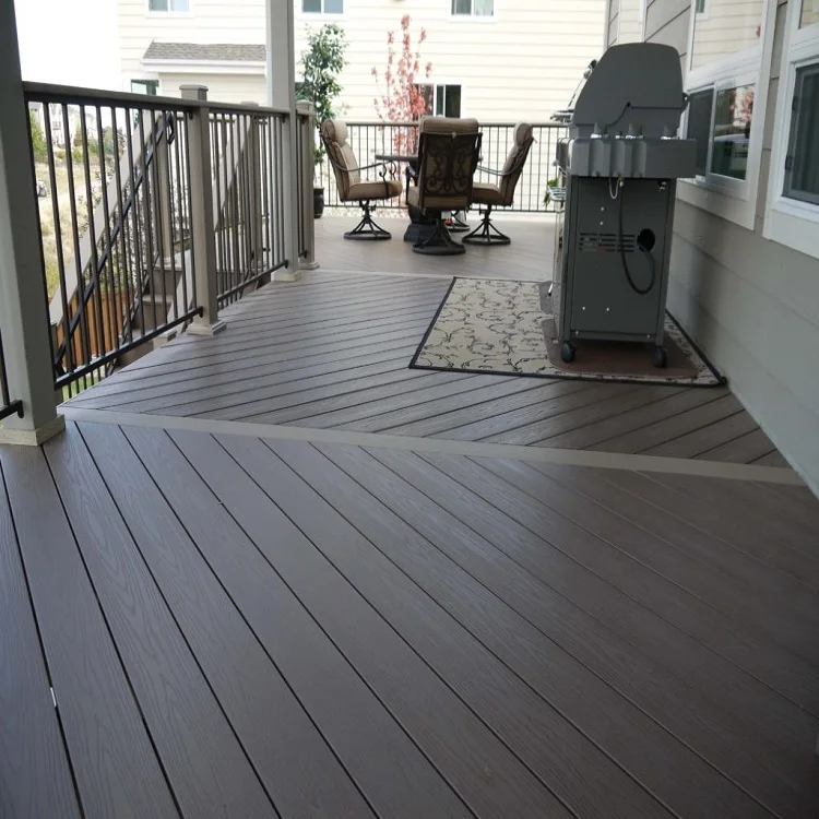 Outdoor veranda anti-slip waterproof wpc flooring composite decking