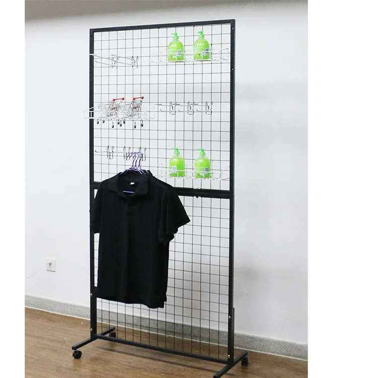 Single-Sided Display Stand Grid Wall Panels for Craft Shows Wire Display Rack Made of Steel and Iron