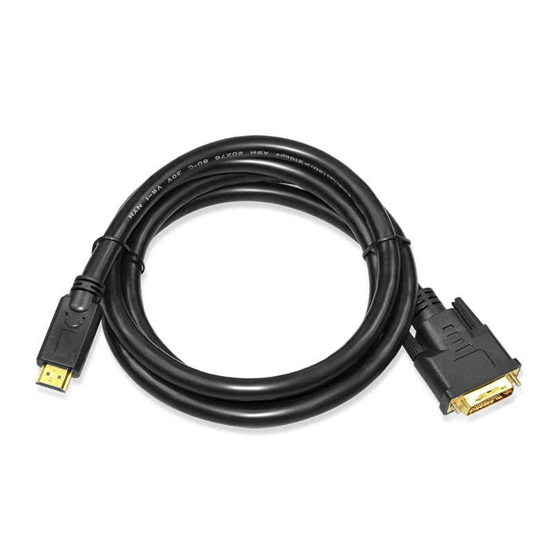 High Speed HDMI TO DVI Cable with Ethernet Support 4K 60hz 30hz 2160P Hd 2.0Cable for HDTV Projector pvc Gold plated