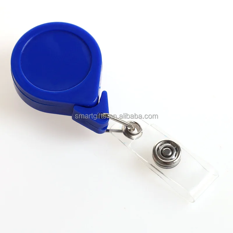 Factory Customized Anti Twist Black White Blue Red Name Badge ID Reel Retractable With LOGO