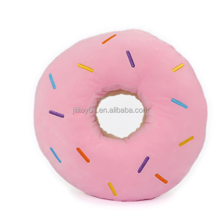 kawaii hamburger food plush toy pillows custom logo plush donut cushion pillow food stuffed animal plush toys