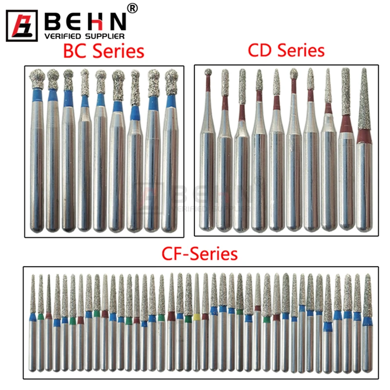 Dental polishing drill clinic burs FG high speed Oral materials dental burs diamond round BR burs kit drill bit for broken crown