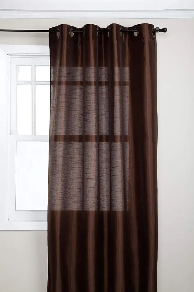 Faux Silk Window Curtains for Living Room 84 inch Length Dupioni Curtain Panels for Bedroom Grommet Top Window Treatments Light