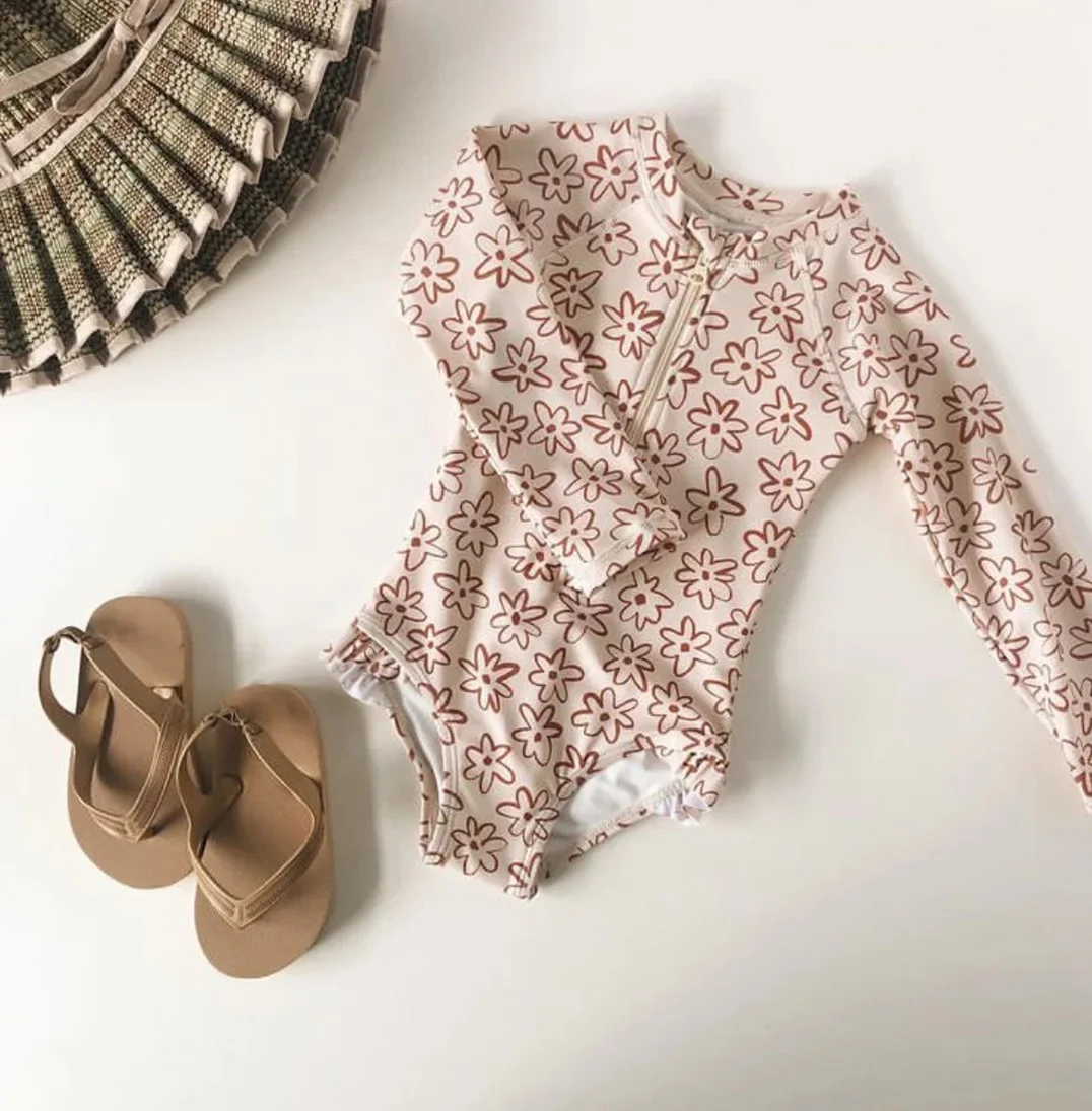 Kid Girls Swimwear New Summer Brand Design Baby Toddler Boys Swimsuit Children Beach Wear Sisters Brother Swimming Bathing Suit