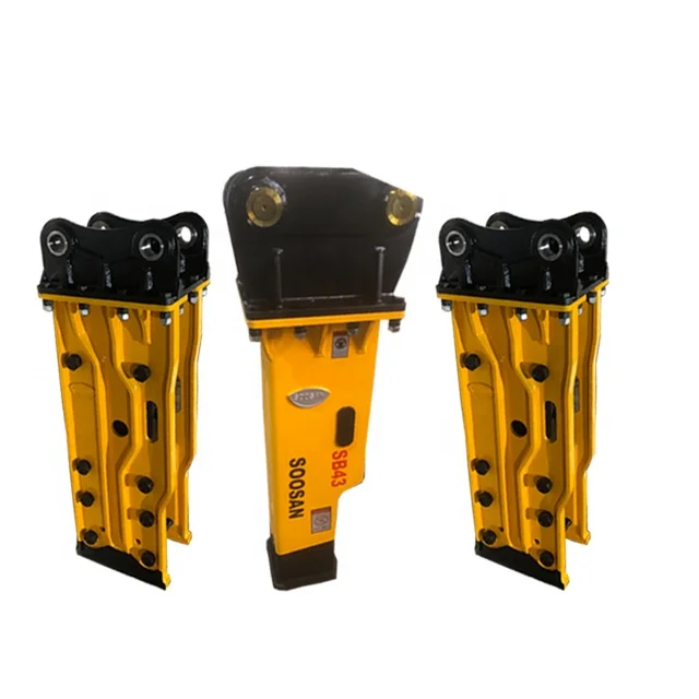 2022 Hot selling Chinese factory SOOSAN breaking hammer excavator SB81 vertical hydraulic hammer with chisel SB43 mute