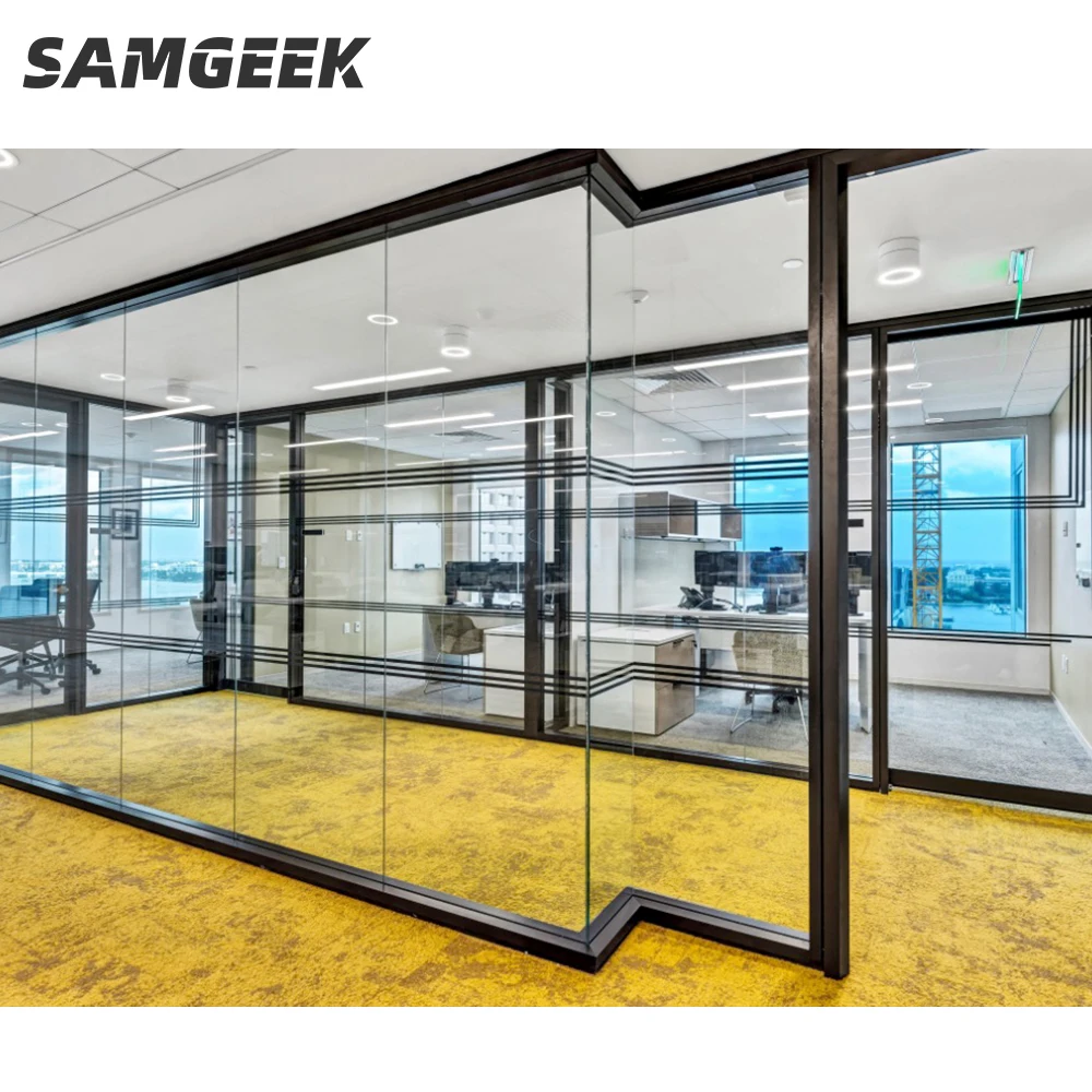 Modular Interior Aluminum Glass Partition for Office Rooms Stylish and Durable Office Partitions