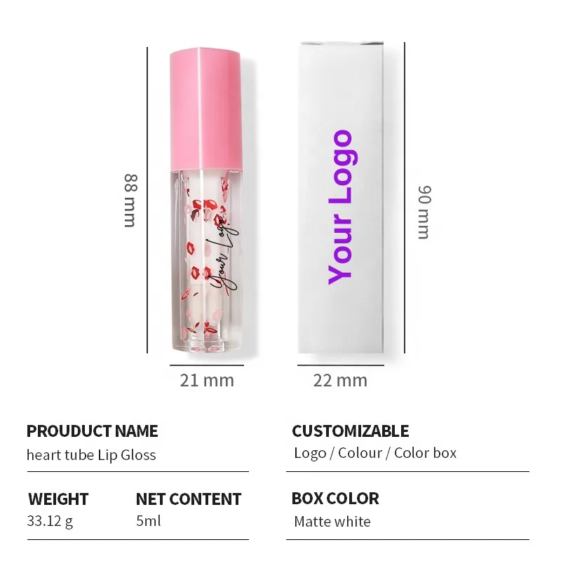 Органический натуральный веганский Увлажняющий блеск для губ с индивидуальным логотипом