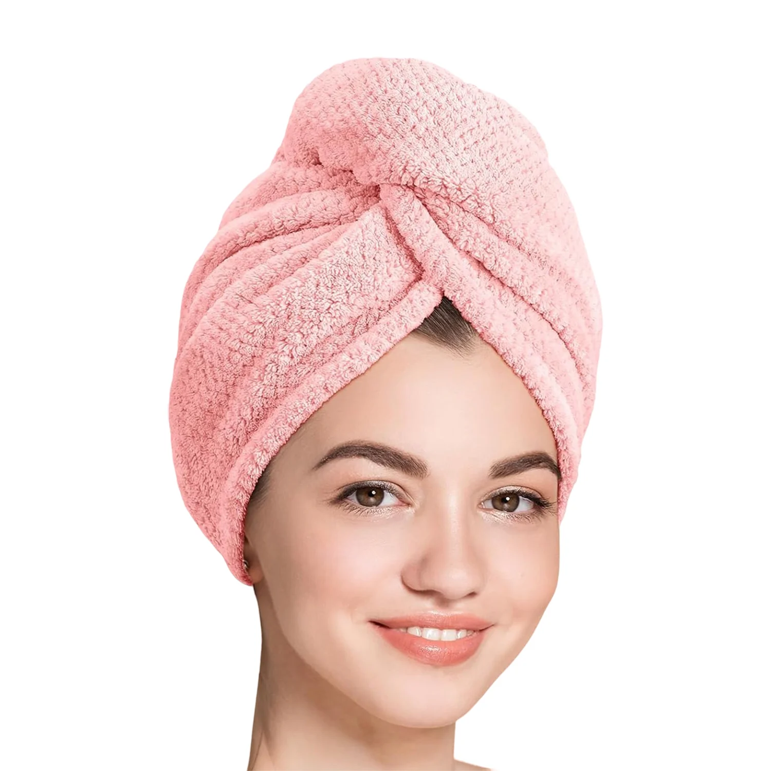 Waffle Fleece Turbans Microfiber Hair Towel Wrap Turban  Hair Towel  Quick Dry Super Absorbent by Direct Microfiber Manufacturer