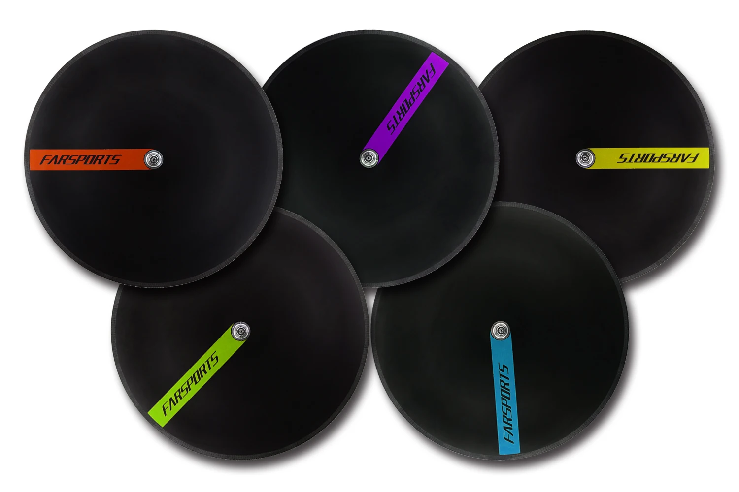 Farsports Bicycle Carbon Fiber Disc Wheels 700C TT/Track Disc Brake/Rim Brake Carbon Disc Wheels