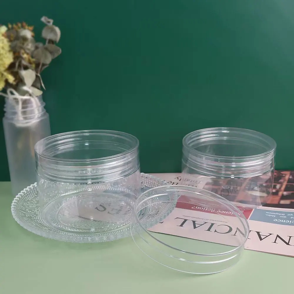 1 oz 2 oz 12 oz 1 kg clear plastic jars with clear lids