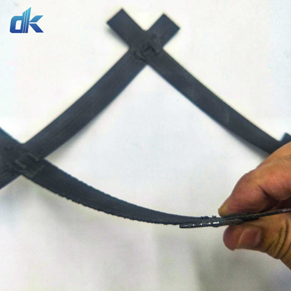 Двунаправленная стальная пластиковая георешетка Dingkun усиленная