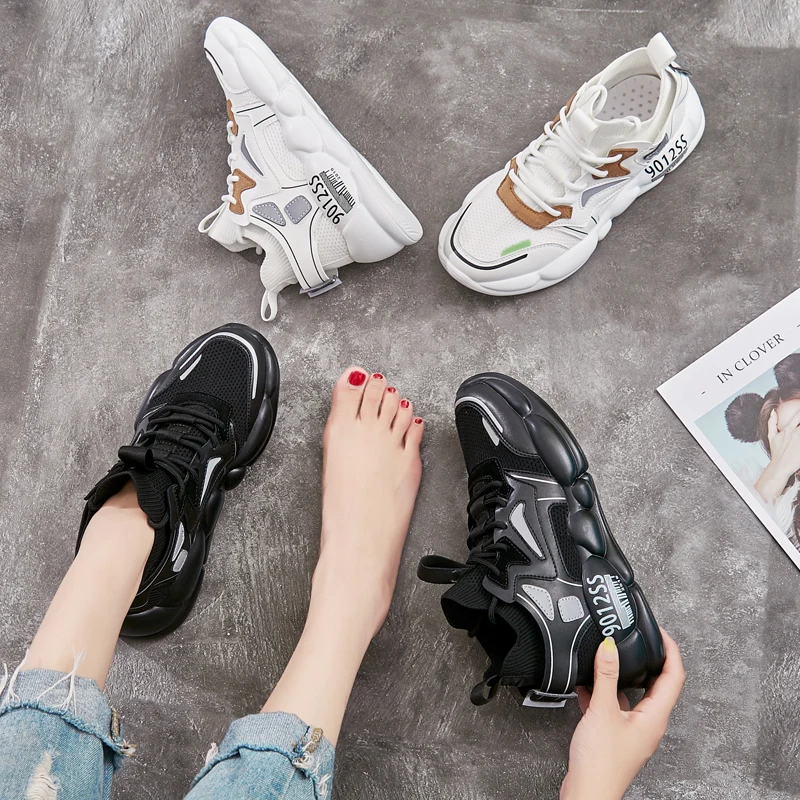 new luminous mesh breathable white sneakers ghost dance shoes