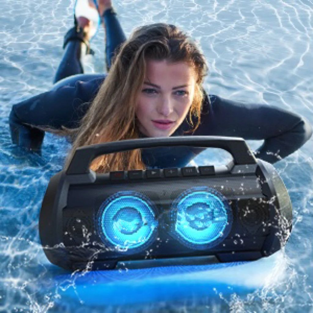 Bluetooth динамик 40 Вт громкий звук и насыщенный бас 24 ч воспроизводимый водонепроницаемый беспроводной стерео сопряжение портативный для вечеринки на открытом воздухе