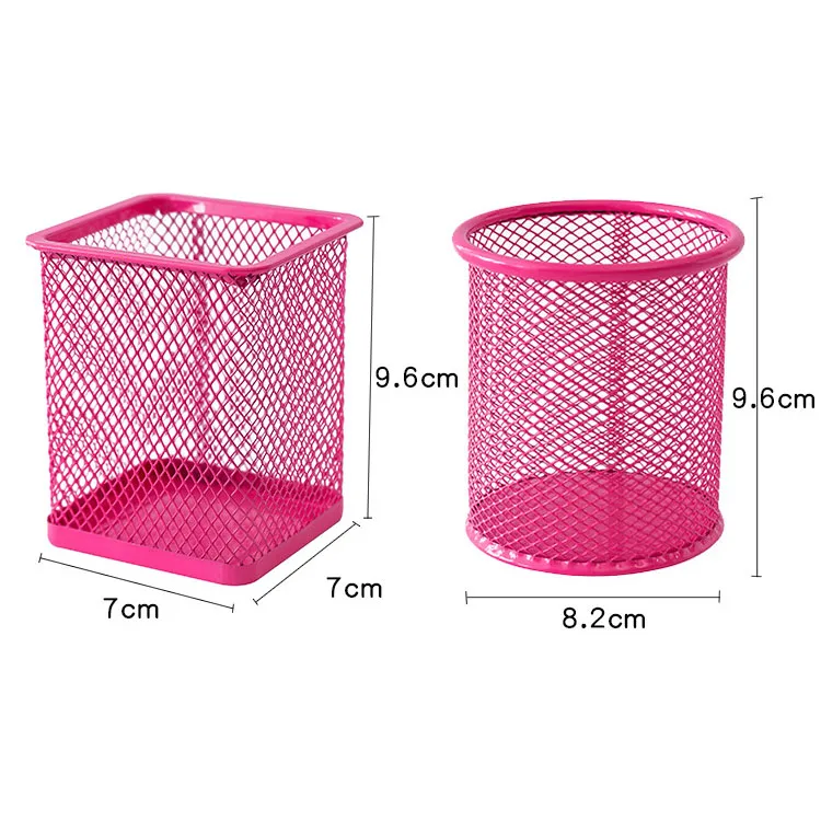 2022 Office Stand Cute Pen container Desktop Personalized Metal Mesh Pen Holder