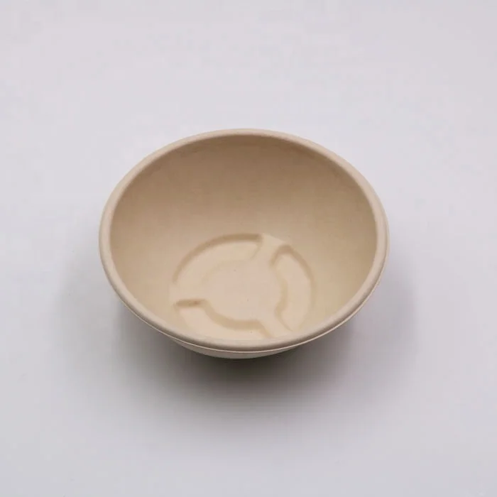 disposable biodegradable bamboo fiber pulp bowl