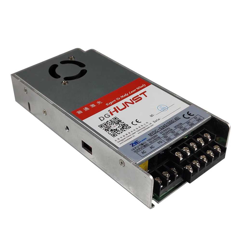 Hunst 500w Switching Power Supply 3 In One Switch Power Supply Input 110v/220v Output 24V 12A 15V 5V  for Laser Marking Machine