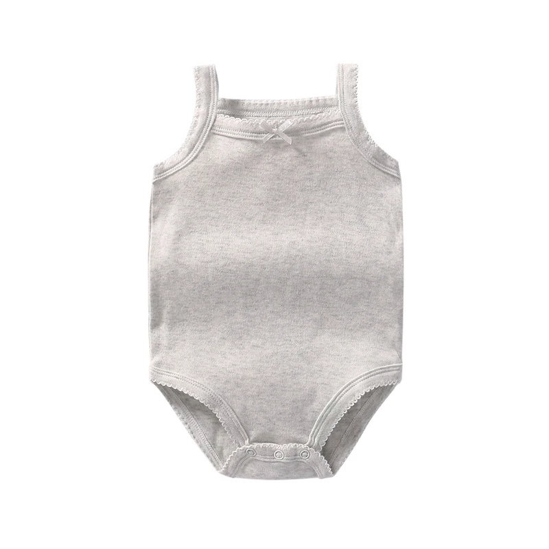 manufacturer baby sleeveless suspender bodysuit cotton infant baby onesiee baby romper unisex