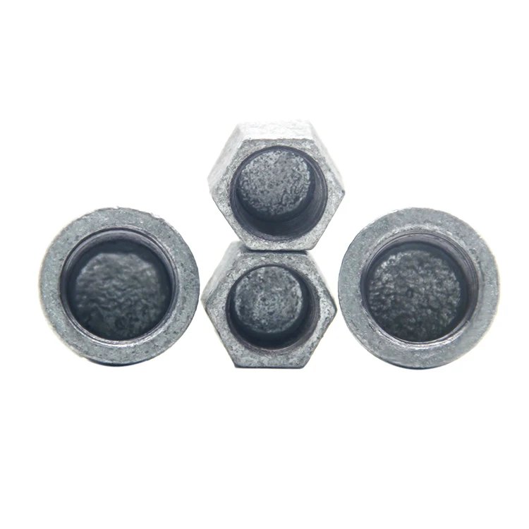 Galvanized and Black Malleable Iron Cast Pipe plug for Steampunk Vintage Shelf Bracket DIY Plumbing Pipe Decor Furniture