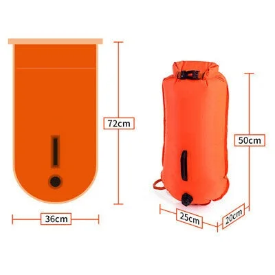 Safety Swimmer Dry Bag and Buoy for Open Water Swimming and Triathlon Tow float Swimming buoy