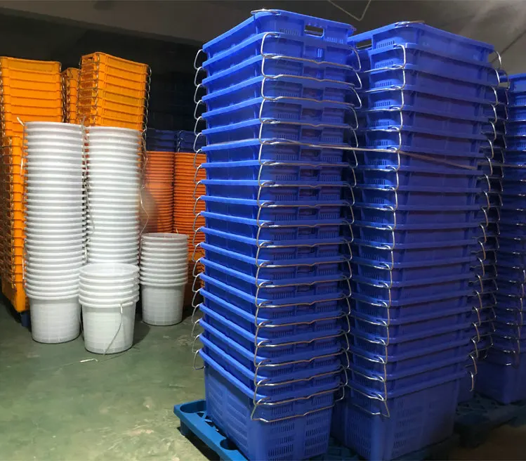 Light Ventilated Plastic Crates With Metal Handles Plastic Crate Nestable