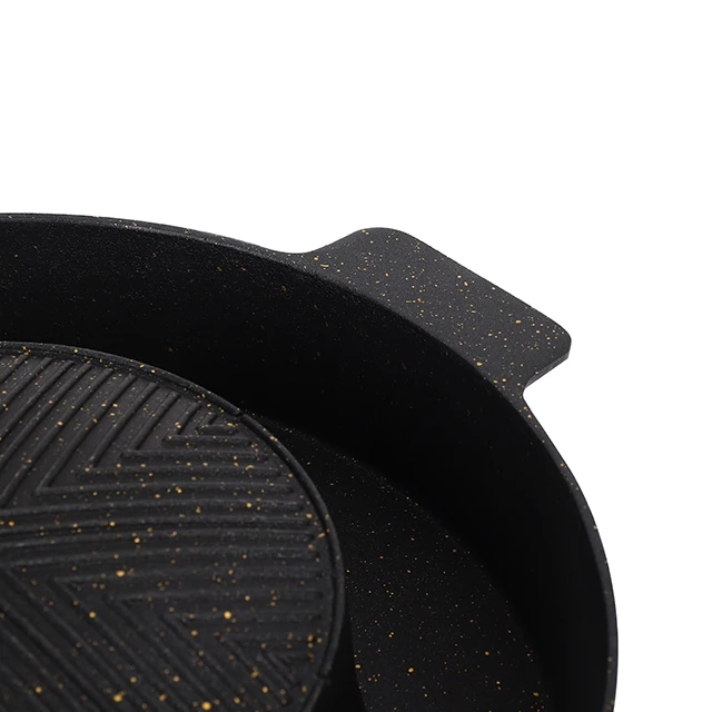 Aluminum deep Mookata grill and pot Thai Korean Japanese Style Mookata round bbq grill pan