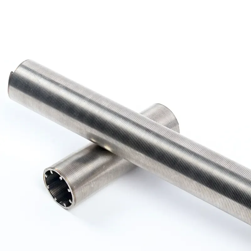 304 316L Stainless steel wedge wire Static sieve  0.5 0.75mm slot Johnson well screen tube/wedge wire filter