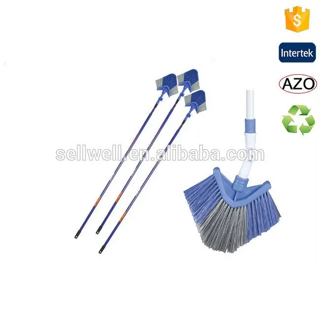 Custom  Ceiling Broom Handle Jala Cleaning Floor Brush Diamond Broom V Shape Extension Stick  Cleaning sweeping broom