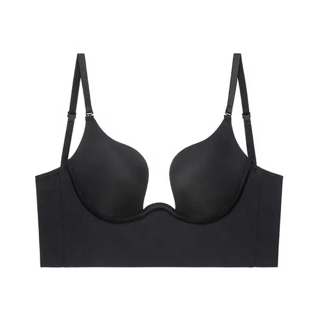 Hot Sale Cross Beauty Back Low Cut Ladies Bra Push Up Sexy Women Seamless Bra