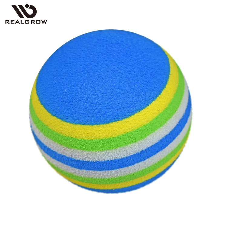 Eco-Friendly Rainbow Colored EVA Foam Golf Balls Soft Practice Balls for Indoor and Outdoor Sports Training