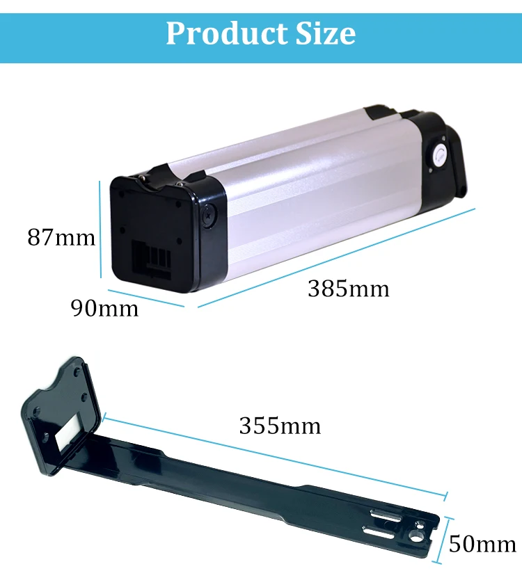 Silverfish Electric Bike 48v 1000w 18650 Cell Lion Lithium Battery with 20ah Nominal Capacity 36v-48v Volt Options