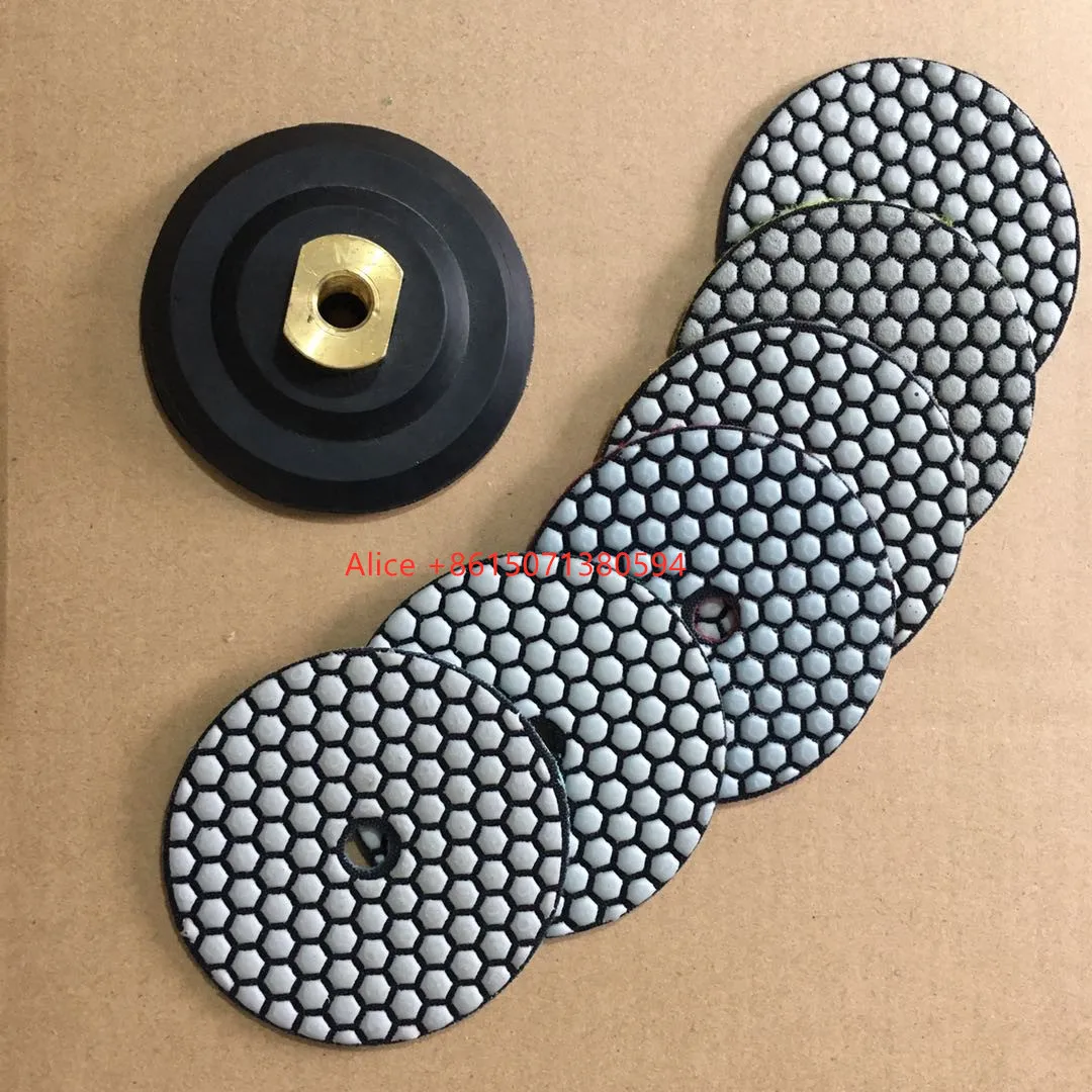4 inch 100 mm Granite Marble Diamond Polishing Pads Dry Polishing Pads For Stone Polishing